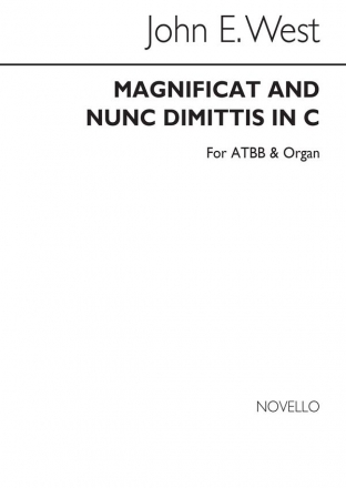 John E. West, Magnificat And Nunc Dimittis In C Organ Accompaniment Chorpartitur