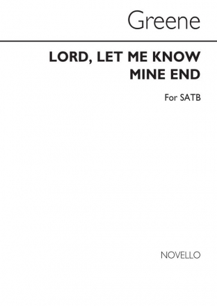 Lord Let Know Mine End SATB Chorpartitur