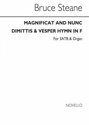 Bruce Steane, Magnificat And Nunc Dimittis And Vesper Hymn In F SATB and Organ Chorpartitur