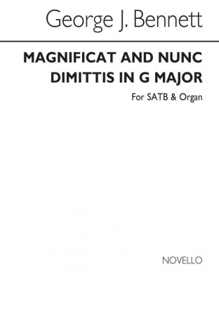 Magnificat and Nunc Dimittis In G for mixed choir and organ score