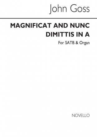 John Goss, Magnificat And Nunc Dimittis In A SATB and Organ Chorpartitur