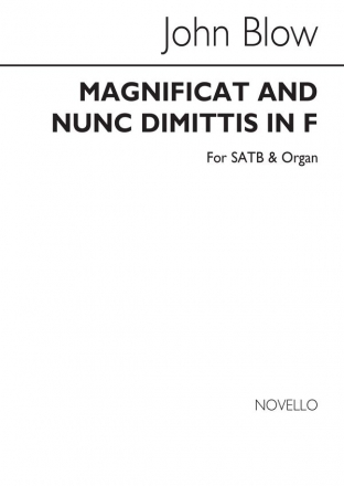 John Blow, Magnificat And Nunc Dimittis In F SATB and Organ Chorpartitur