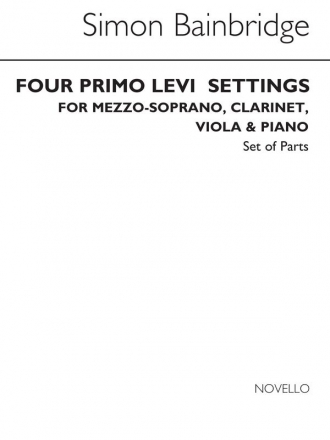 Simon Bainbridge, Four Primo Levi Settings (Parts) Mezzo-Soprano Clarinet Viola Piano Accompaniment Buch