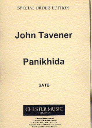 John Tavener, Panikhida SATB Klavierauszug