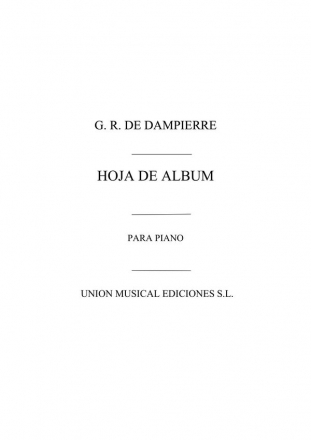 Hoja De Album Klavier Buch