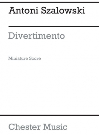 Szalowski: Divertimento (Miniature Score) Oboe, Clarinet, Bassoon Miniature Score