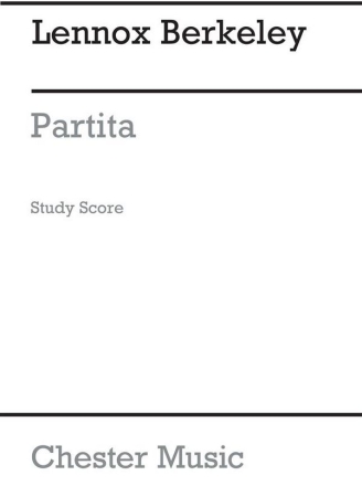 Lennox Berkeley: Partita Op.66 (Miniature Score) Orchestra Miniature Score