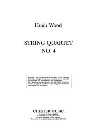 Hugh Wood, String Quartet No.4 Op.34 Streichquartett Studienpartitur