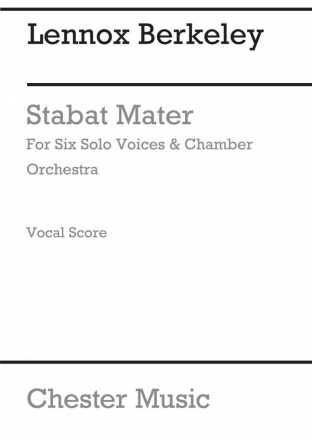 Lennox Berkeley: Stabat Mater (Vocal Score) SATBARB, Piano Accompaniment Vocal Score