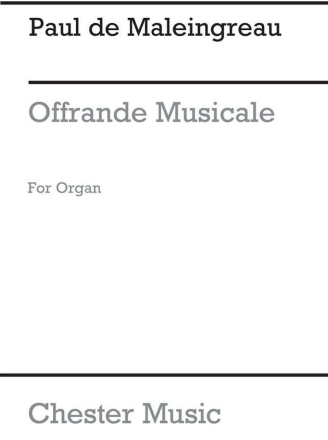 Paul De Maleingreau: Offrande Musicale En Sol Op.18 No.2 Organ Instrumental Work