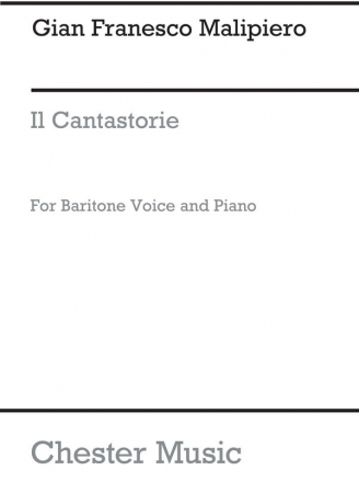 Malipiero: Il Cantastorie Baritone From Sette Canzoni for Baritone Sol Baritone Voice, Piano Accompaniment Instrumental Work