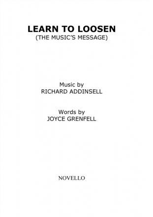 Richard Addinsell, Learn To Loosen (The Music's Message) Vocal and Piano Buch