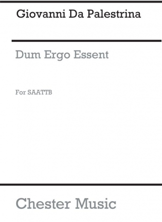 Giovanni Palestrina: Dum Ergo Essent SATB Vocal Score