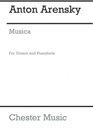 Anton Arensky: Cradle Song Op.59 No.5 Unison Voice, Piano Accompaniment Vocal Score