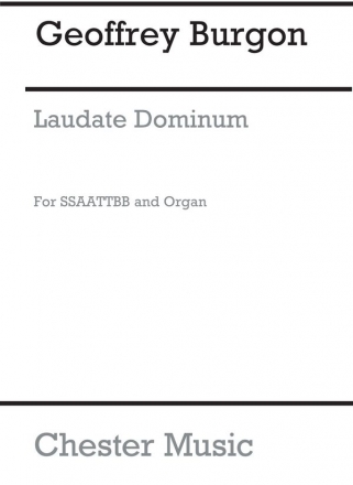 Burgon: Laudate Dominum SATB, Organ Accompaniment Vocal Score