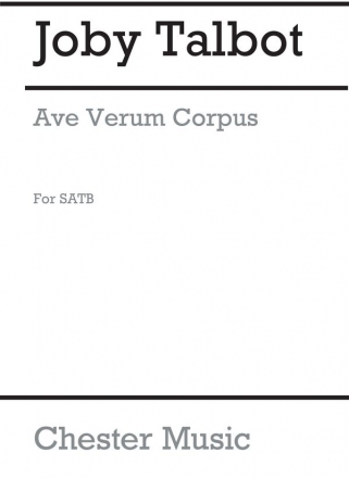 Joby Talbot: Ave Verum Corpus (SATB/Orchestra) SATB, Orchestra Vocal Score