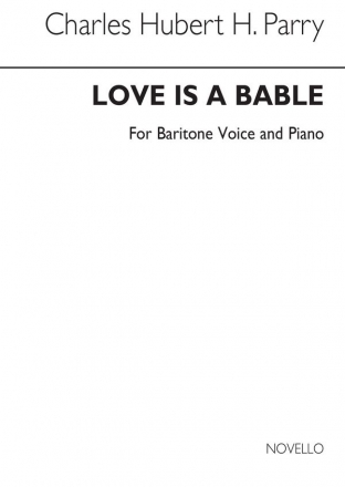 Hubert Parry, Love Is A Bable Baritone Voice and Piano Buch