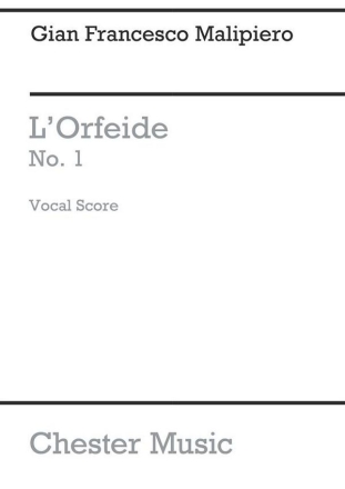 G.Francesco Malipiero: L'Orfeide (Movement 1) SATB, Piano Accompaniment Vocal Score