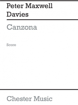 Peter Maxwell Davies: Canzona (After Giovanni Gabrieli) Orchestra, String Instruments, French Horn, Wind Instruments Score