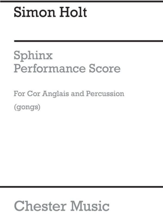 Holt: Sphinx for Cor Anglais and Gongs (Performing Score) Cor Anglais, Percussion Score