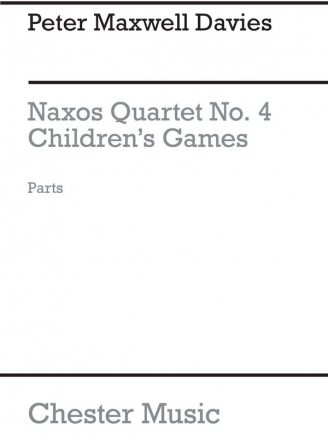 Peter Maxwell Davies: Naxos Quartet No.4 (Parts) String Quartet Parts