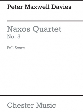 Peter Maxwell Davies: Naxos Quartet No.5 (Score) String Quartet Score