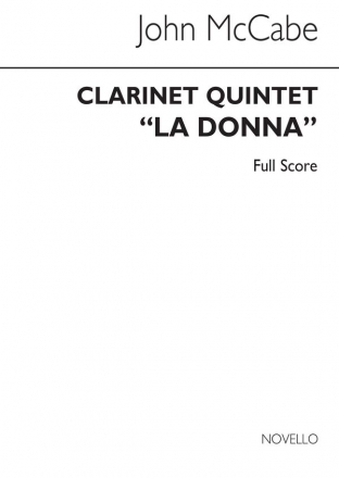 John McCabe, Clarinet Quintet - 'La Donna' Clarinet and String Quartet Partitur