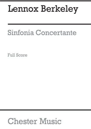 Lennox Berkeley: Sinfonia Concertante Op.84 For Oboe & Chamber Orchest Oboe, Chamber Group Score