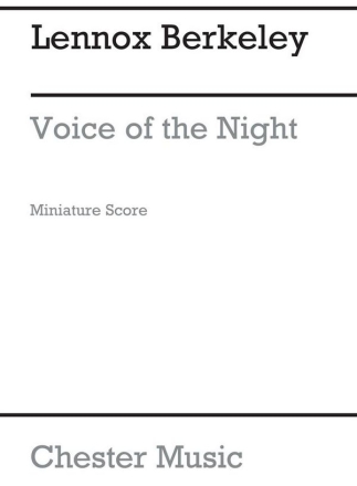 Lennox Berkeley: Voices Of The Night Op.86 for Orchestra (Miniature Sc Orchestra Miniature Score