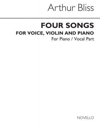 Arthur Bliss, Four Songs Vocal, Violin and Piano Buch