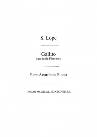 Gallito, Pasodoble Accordion Buch