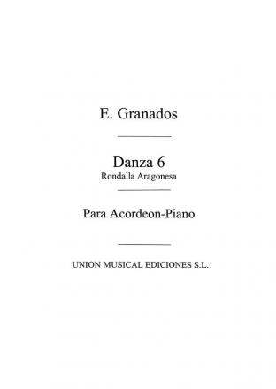 Danza Espanola No.6 Rondalla Aragonesa Accordion Buch