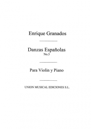 Danza Espanola No.3 Fandango Violine und Klavier Buch