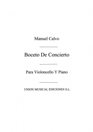 Boceto De Concierto Cello und Klavier Partitur