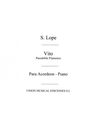 Vito, Pasodoble Accordion Buch