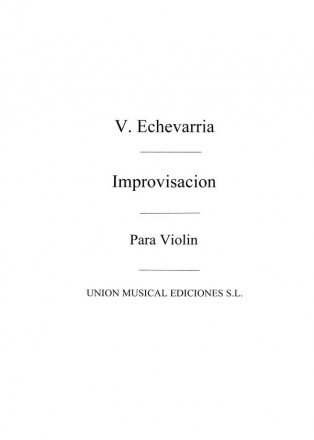 Improvisacion For Violin Violin Buch