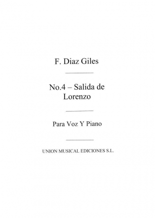 Miguel Anga Diaz, Salida De Lorenzo No.4 De El Cntr Dl Arrro Cello und Klavier Buch