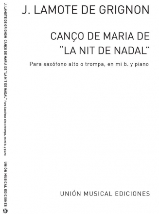 Canco De Maria (Amaz) Altsaxophon und Klavier Buch