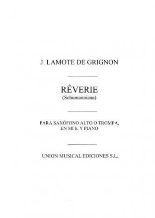 Reverie (Bayer) Altsaxophon und Klavier Buch