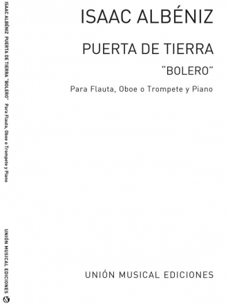 Isaac Albniz, Puerta De Tierra Bolero Flte und Klavier Buch