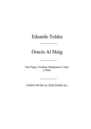 Oracio Al Maig Fagott und Klavier Buch