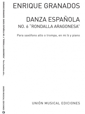 Danza Espanola No.6 Alto Saxophone or Trumpet and Piano Buch