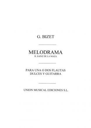 Georges Bizet, Melodrama From L'Arlesienne Flte und Gitarre Buch