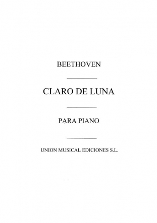 Ludwig van Beethoven, Adagio De La Sonata Claro De Luna Klavier Buch