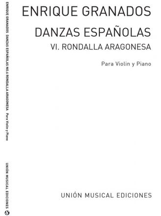 Danza Espanola No.6 Rondalla Aragonesa Violine und Klavier Buch