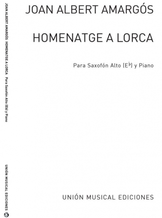 Joan Albert Amargos, Homenatge A Lorca Altsaxophon und Klavier Buch