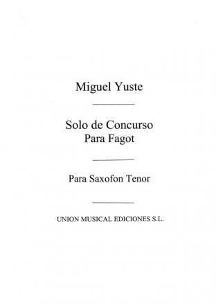 Solo De Concurso para Fagot para saxofon tenor