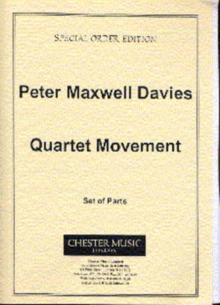 Peter Maxwell Davies, Quartet Movement Streichquartett Stimmen-Set