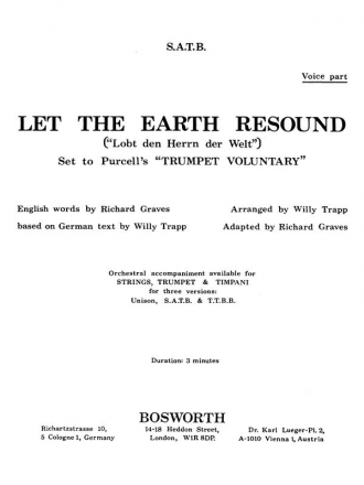 J. Clarke/W. Trapp: Let The Earth Resound SATB Score