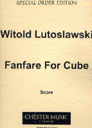 Fanfare For CUBE for 2 trumpets, french horn, trombone and tuba score and parts